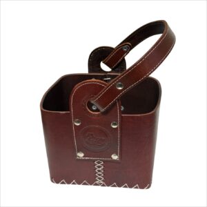 Porta Mate Cuero Bordo