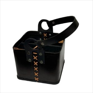 Porta Mate Cuero Negro 2