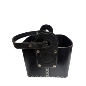 Porta Mate Cuero Negro